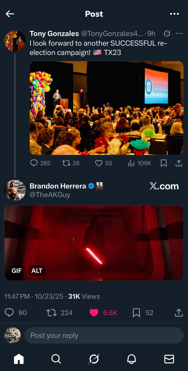 This might be the most brutal ratio I’ve ever seen. Absolutely mogged him with a gif. 😂