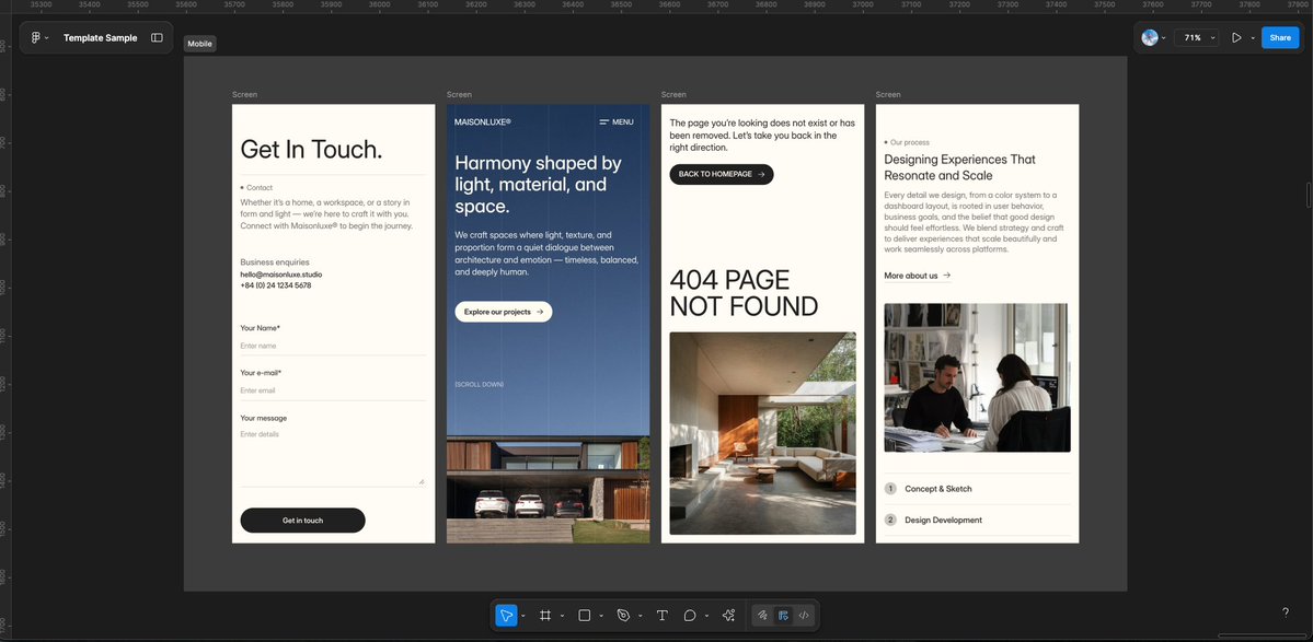 designbydeke's tweet image. mobile view hits different ✨
same calm energy, just smaller.
sneak peek from Maisonluxe® —
a Framer Template for interior & architecture studios.
#Framer #UIDesign #MobileDesign #WebDesign #InteriorDesign #FramerTemplate
@framer  @learnframer  @framerstudio