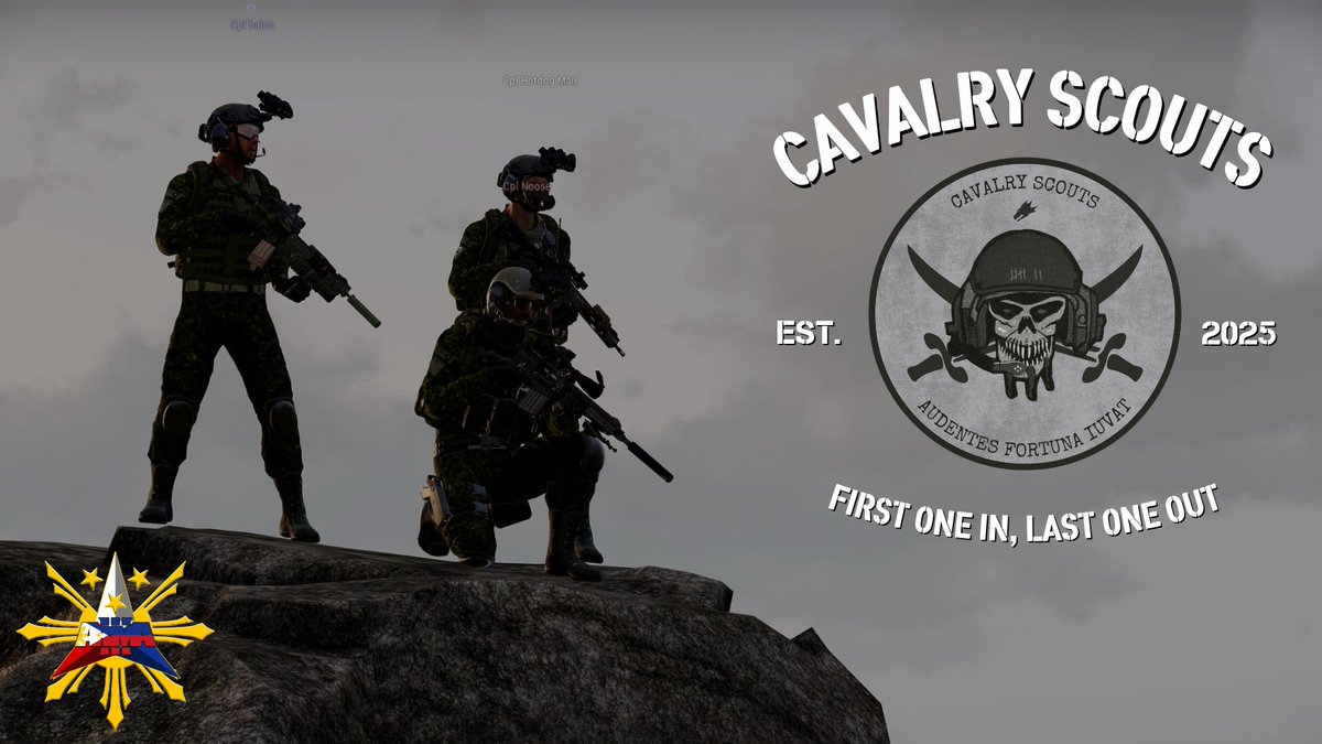 ArmaPh74491's tweet image. The Cavalry Scouts of PJSF serve as the recon and forward ops element supporting the Armored Core Platoon  first in, last out, and always leading the way. ⚔️ discord.gg/armaph

#PJSF #CavalryScouts #ArmorCorps #Milsim #Arma3 #PHGaming #ArmaReforger