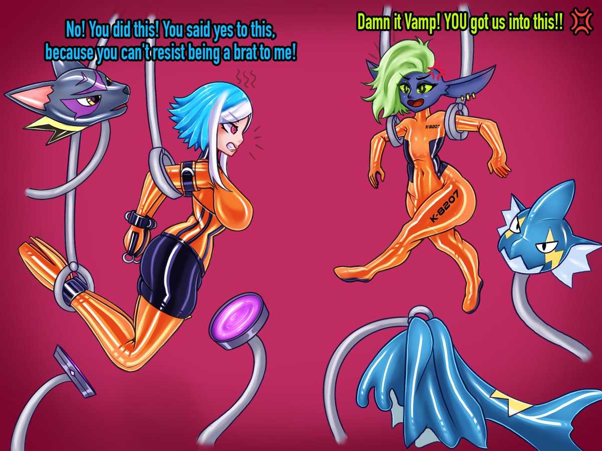 MillyMagicCat's tweet image. Spooky season Is here !  this year  nura  and Kaari decided  to go with a pal theme outfit !   with alittle help form Trachea  ! :3