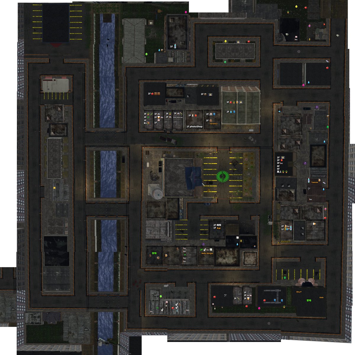 _____chiku's tweet photo. 地図作った!手書きだから歪んでるかも。
動画はスパム取りに行った時の🧟
#GCS #SecondLife https://t.co/DxEAB3EXLZ