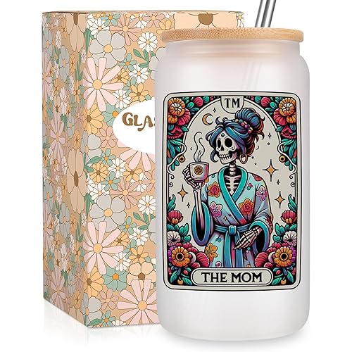 I just received Fairy's Gift Skeleton Mom Iced Coffee Cups, Cute 16 oz Frosted Glass Tumbler w/Lid Straw, the Mom Tarot Card Halloween Skull Cup, Mama Witchy Gifts for Women from Bratty Scottish **** **** via Throne. Thank you! throne.com/peachess92 #Wishlist #Throne