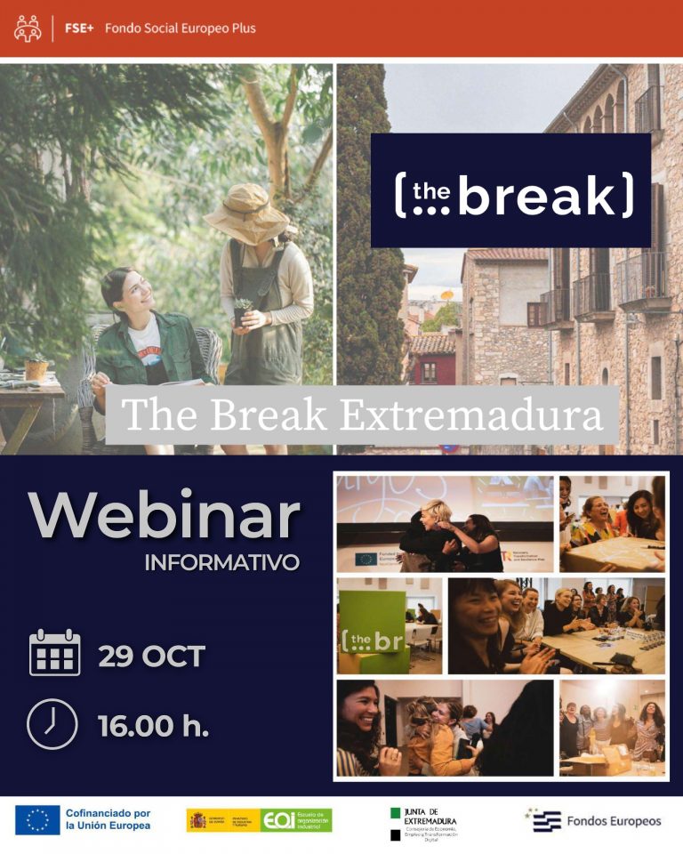 🙋‍♀️Más que una formación, una transformación.
🗓️29/10 🕓16:00h, descubre The Break Extremadura, el programa que impulsa el emprendimiento femenino y conecta a mujeres de toda Europa .
4⃣ meses de acompañamiento
✈️ 2 semanas en una aceleradora europea
📲 f.mtr.cool/wecvvjpucp