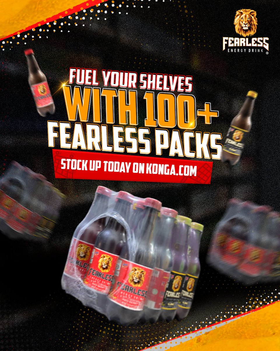 Fearless Energy Drink (@fearlessng) on Twitter photo No limits. No breaks. Just Fearless energy! Stock up today and keep the energy flowing
#TakeTheLeap #FearlessEnergyDrink #EmbraceTheThrill No limits. No breaks. Just Fearless energy! Stock up today and keep the energy flowing
#TakeTheLeap #FearlessEnergyDrink #EmbraceTheThrill