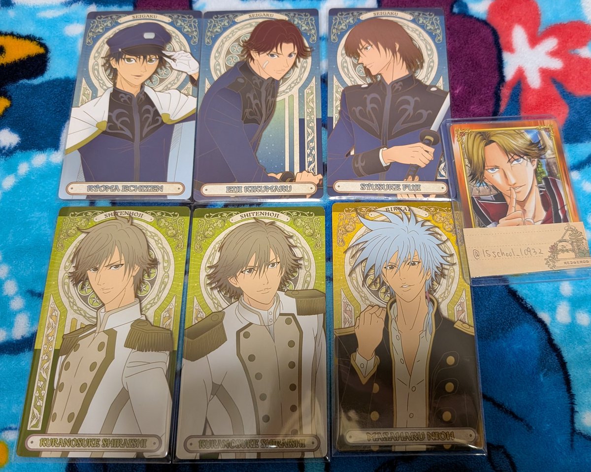 【 交換 】
新テニスの王子様 テニプリ

(譲) アルカナ 1弾
越前 不二 菊丸 白石 仁王
(求) エモカ 2弾 跡部

全てまとめてお譲りいただいた際の再譲渡品になります
青学は光にかざすと分かるスレあり
地方住みのため郵送
異種になりますが条件合いましたら検索からもお気軽にお声かけください🙇‍♀️