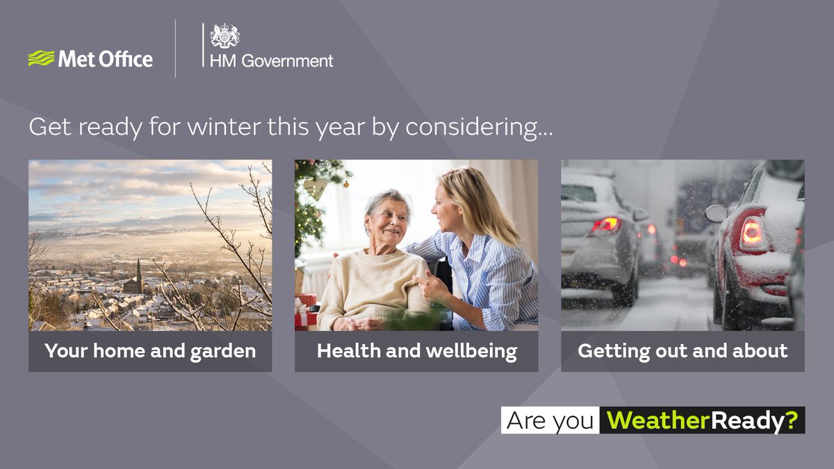 ⏰🔙 Don’t forget – the clocks are going back this weekend!

The ever-darker evenings are a reminder that winter is fast approaching.

Here are some top tips to help you be prepared ahead of severe winter weather: weather.metoffice.gov.uk/warnings-and-a…

#WeatherReady