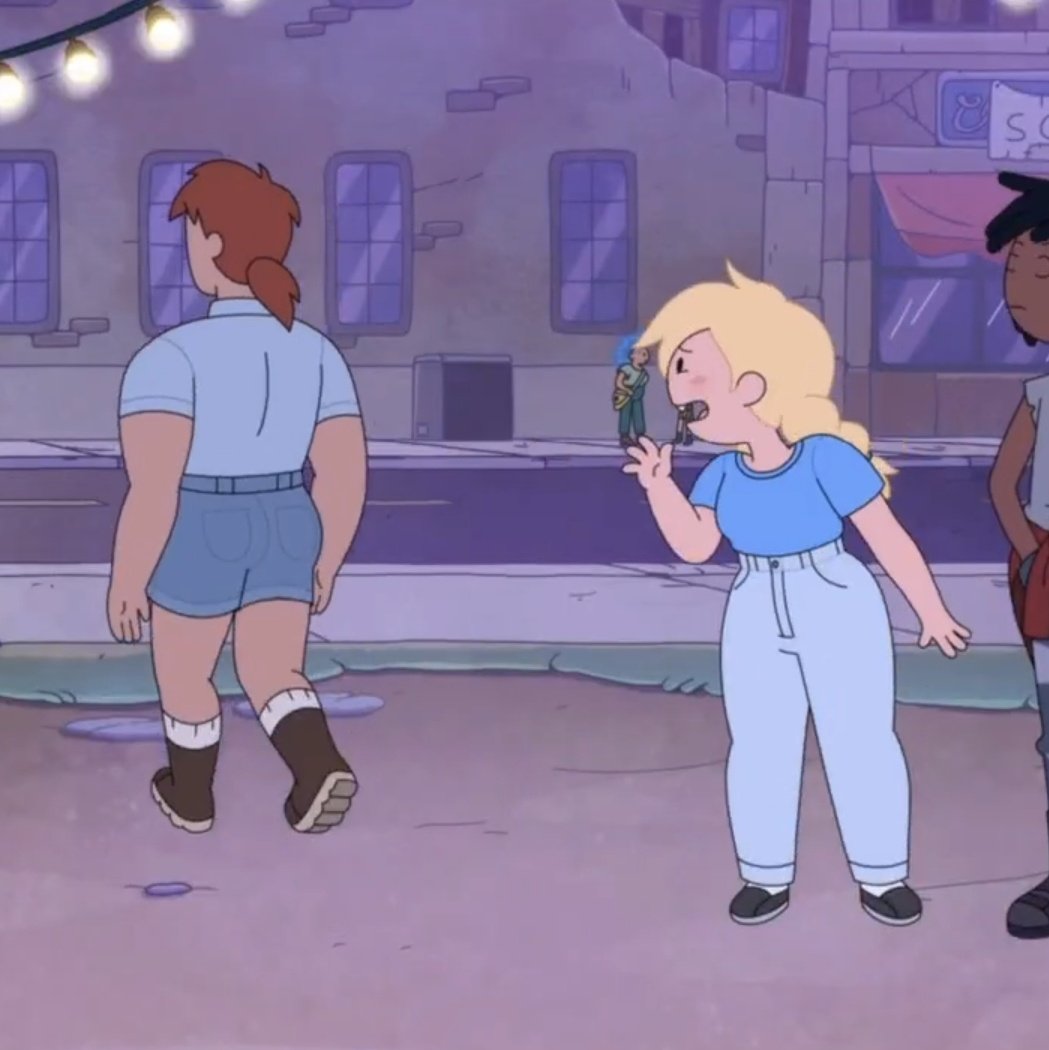 Funniest part of fionna e cake is how huntress wizard is plain as a board, meanwhile her dude counterpart has hella ass