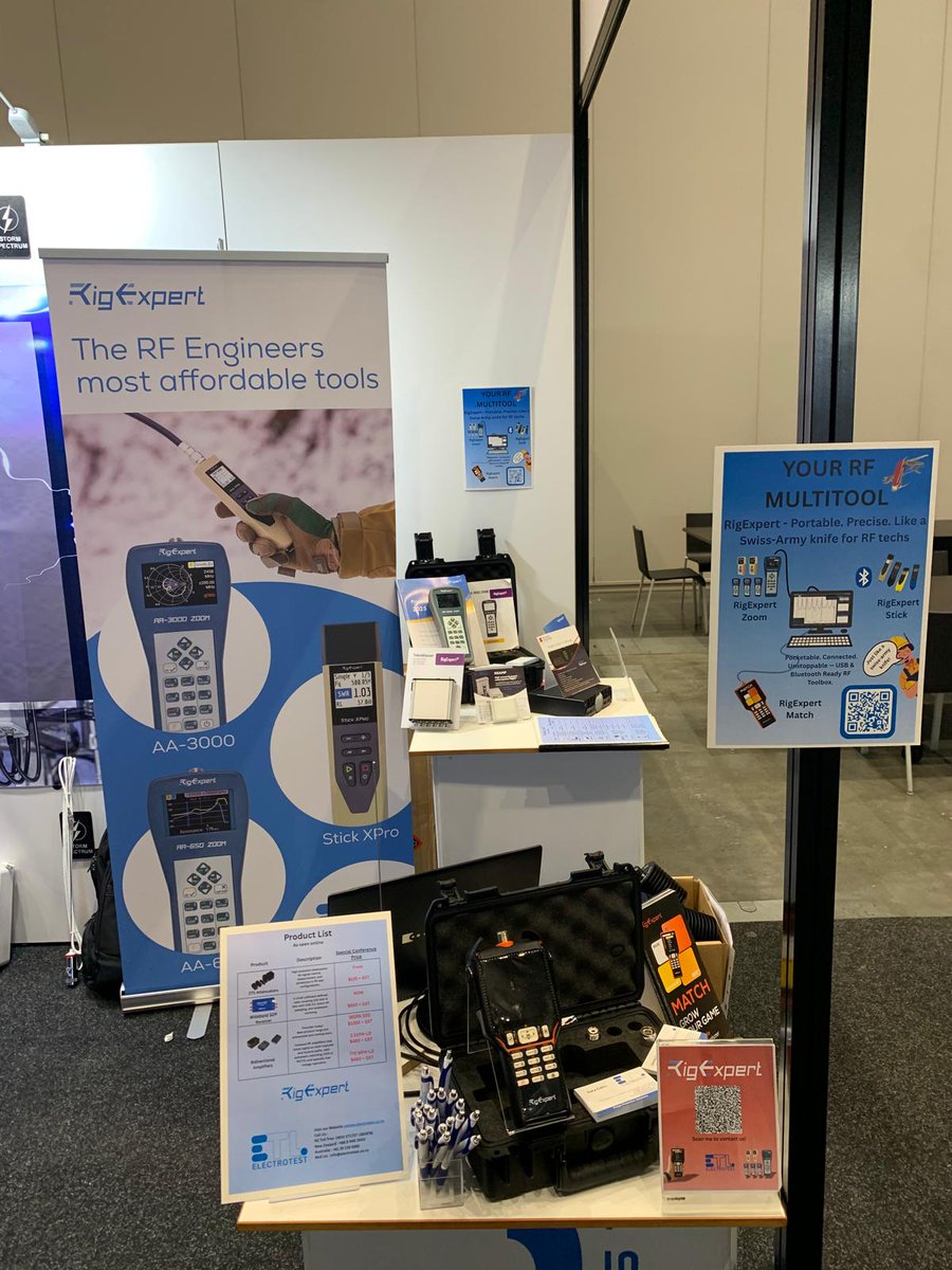 🇦🇺 RigExpert at Comms Connect 2025!
Proud to be represented by our partners Electrotest at Australia’s top event for radio pros and enthusiasts. 📡

Strong interest in MATCH, Stick, and our upcoming innovations — connecting operators worldwide! 🌍

#RigExpert #HamRadio