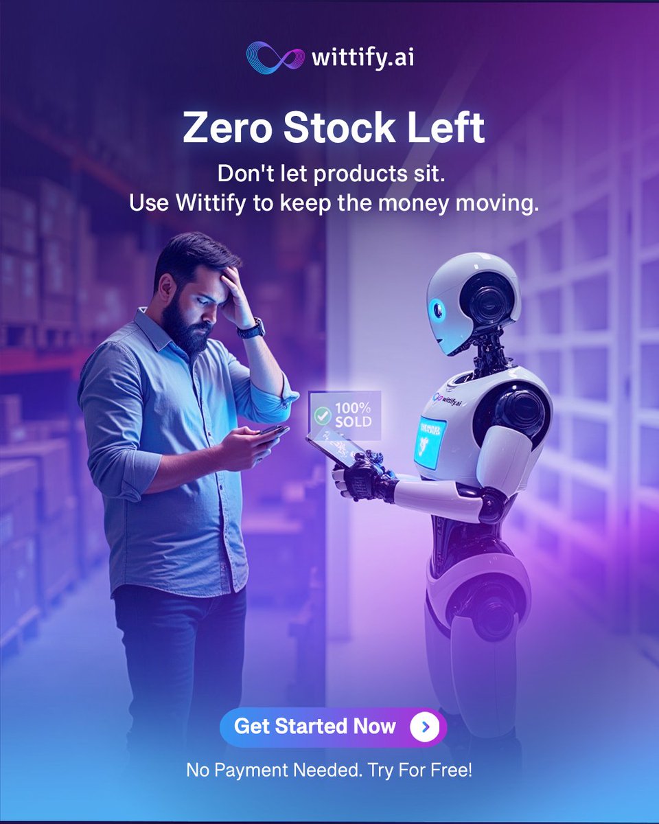 STOP WAITING. START SELLING.💸

Wittify's instant AI converts your hesitant shoppers immediately, turning your stagnant inventory into fast cash flow.

No Payment Needed. Try Wittify.ai for free!