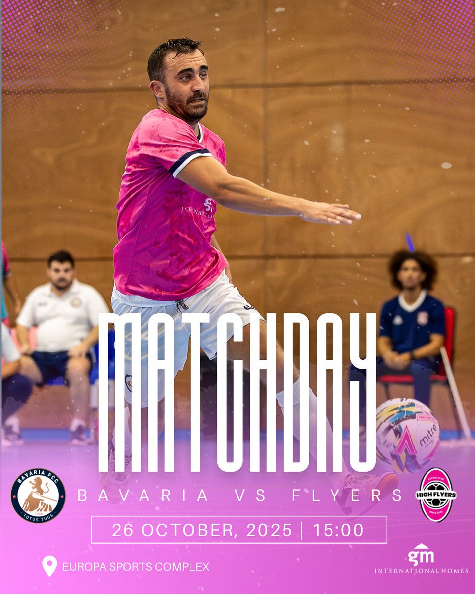 Match Day 2 incoming ⚽️

After last weekend’s bye, we return to action on Sunday against newly promoted Argus High Flyers.

#ThePinks | #BavariaFutsal 💕