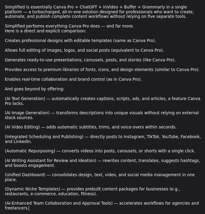 kryt4citurn00's tweet image. simplified.com/?fpr=aplsmplfd
customgpt.ai/?fpr=aplcstmgp…
boldsign.com/?via=bldsgnapl
systeme.io/?sa=sa02422130…
taskade.com/features?via=t…
trymoo.moosend.com/asmhx46y038l
neuraltext.com/?via=nrltxtapl
outranking.io/?via=trkingapl
#NoCode #contentworkflow #designpatterntutorials
#CanvaPro #canva #canvadesign