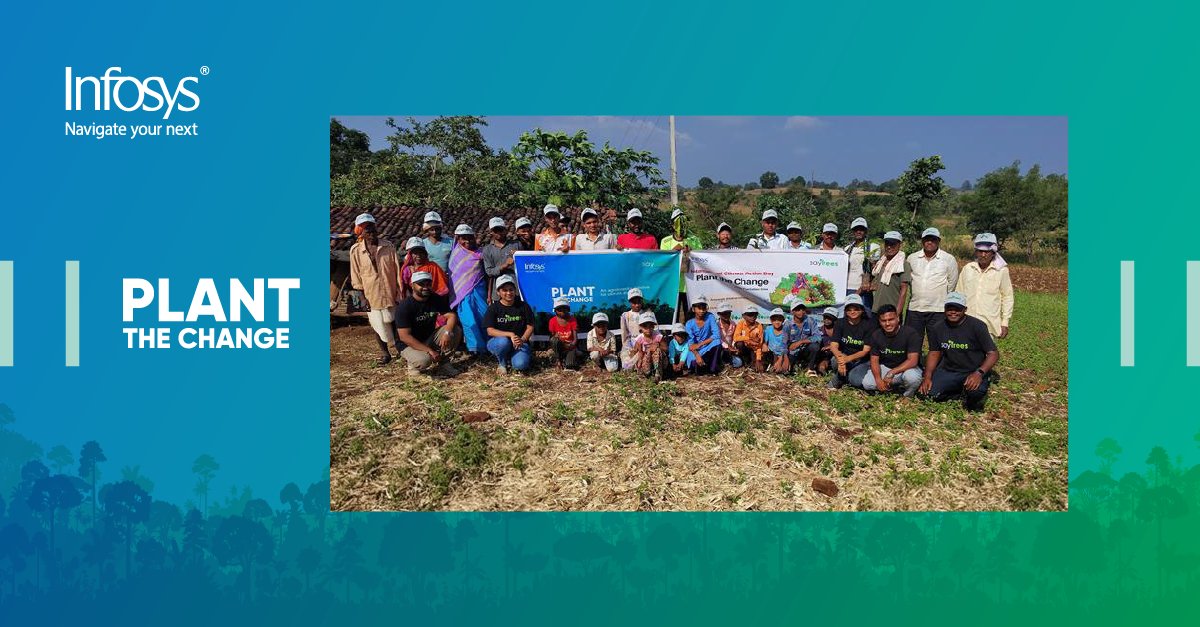 Infosys's tweet image. Today on #InternationalDayOfClimateAction, we aim to plant 4 lakh saplings across 5 Indian states. So far, we have planted 200,000 saplings, in partnership with 5 NGOs. Stay tuned to see if we hit our goal.  

#InfosysESG | #PlantTheChange | #ESGIsAnOpportunity