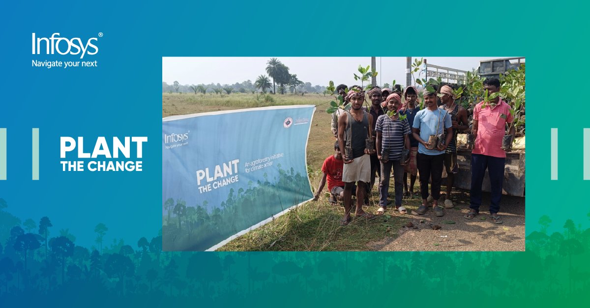 Infosys's tweet image. Today on #InternationalDayOfClimateAction, we aim to plant 4 lakh saplings across 5 Indian states. So far, we have planted 200,000 saplings, in partnership with 5 NGOs. Stay tuned to see if we hit our goal.  

#InfosysESG | #PlantTheChange | #ESGIsAnOpportunity