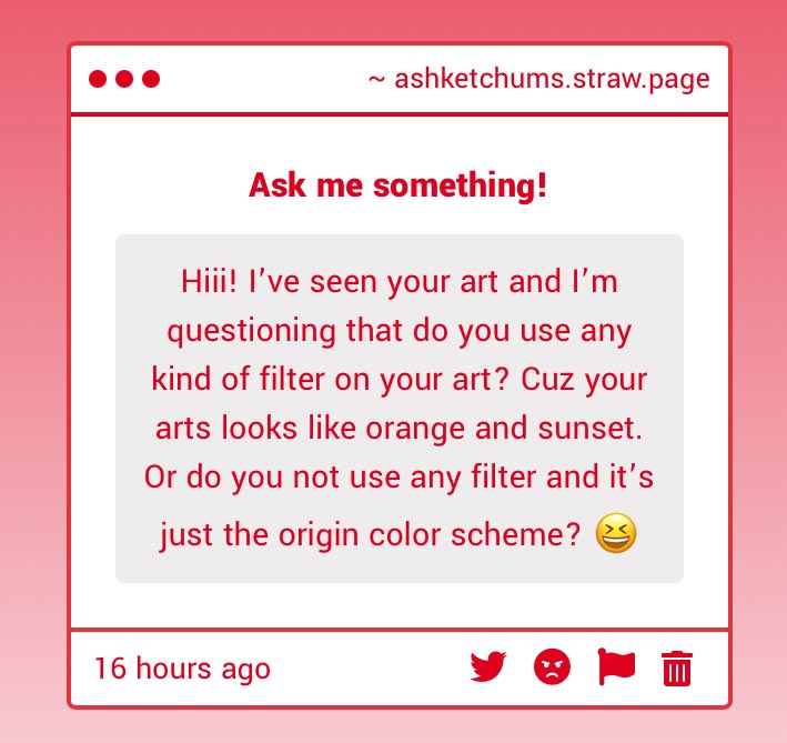 K0T0H1KA's tweet image. (Sorry for the late reply i was too exhausted to answer yesterday)
I use gradient maps AND (sometimes) filters!!! Here are my favorites 😙😙😙😙😙😙