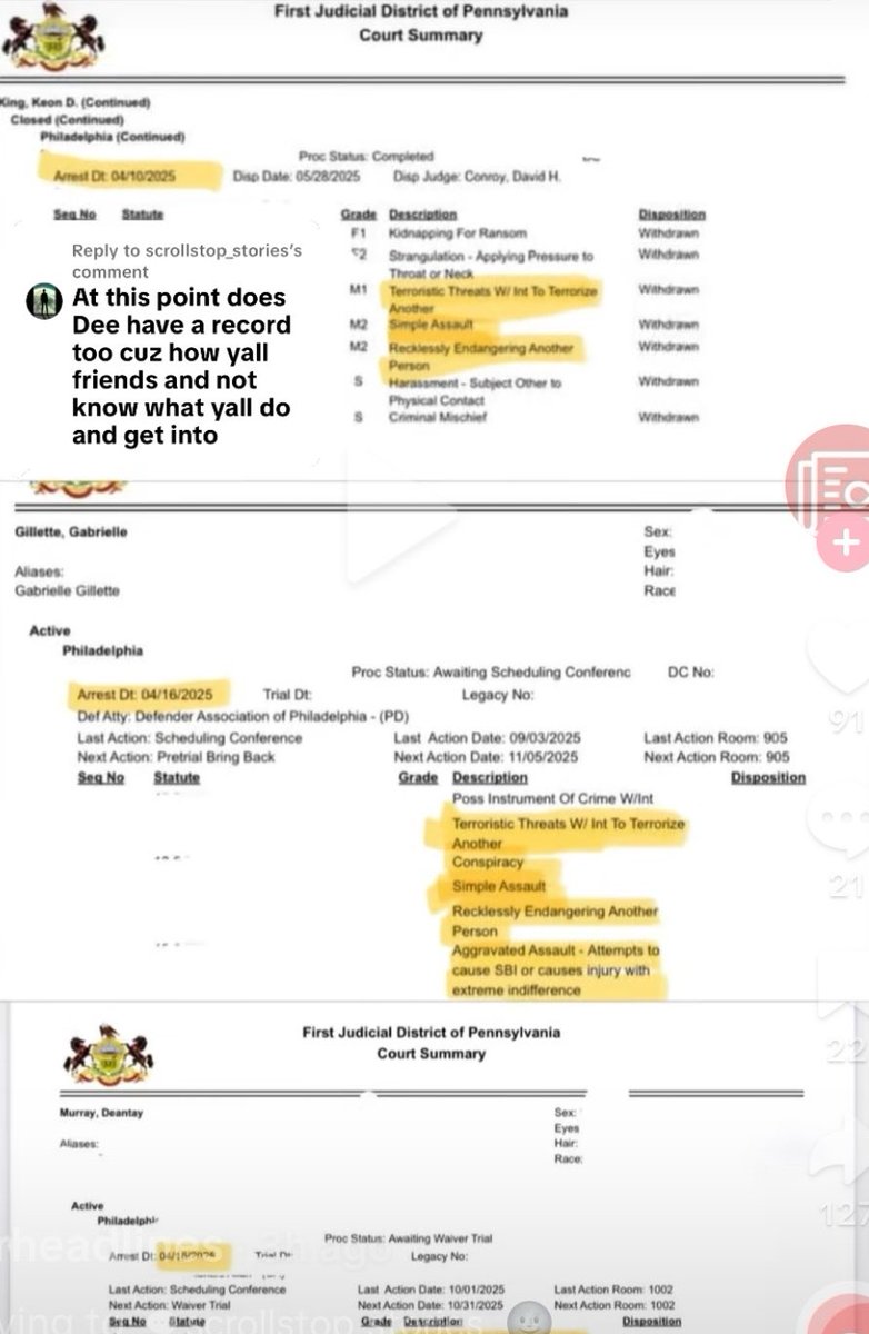 We haven't talked enough about Kada Scott. This is getting crazy… our city failed her 💔 and that Gabby girl knows too much. She's involved somehow, but we all know they’re not gonna do shit 😑She was just booked in April for terroristic threats and simple assault.
