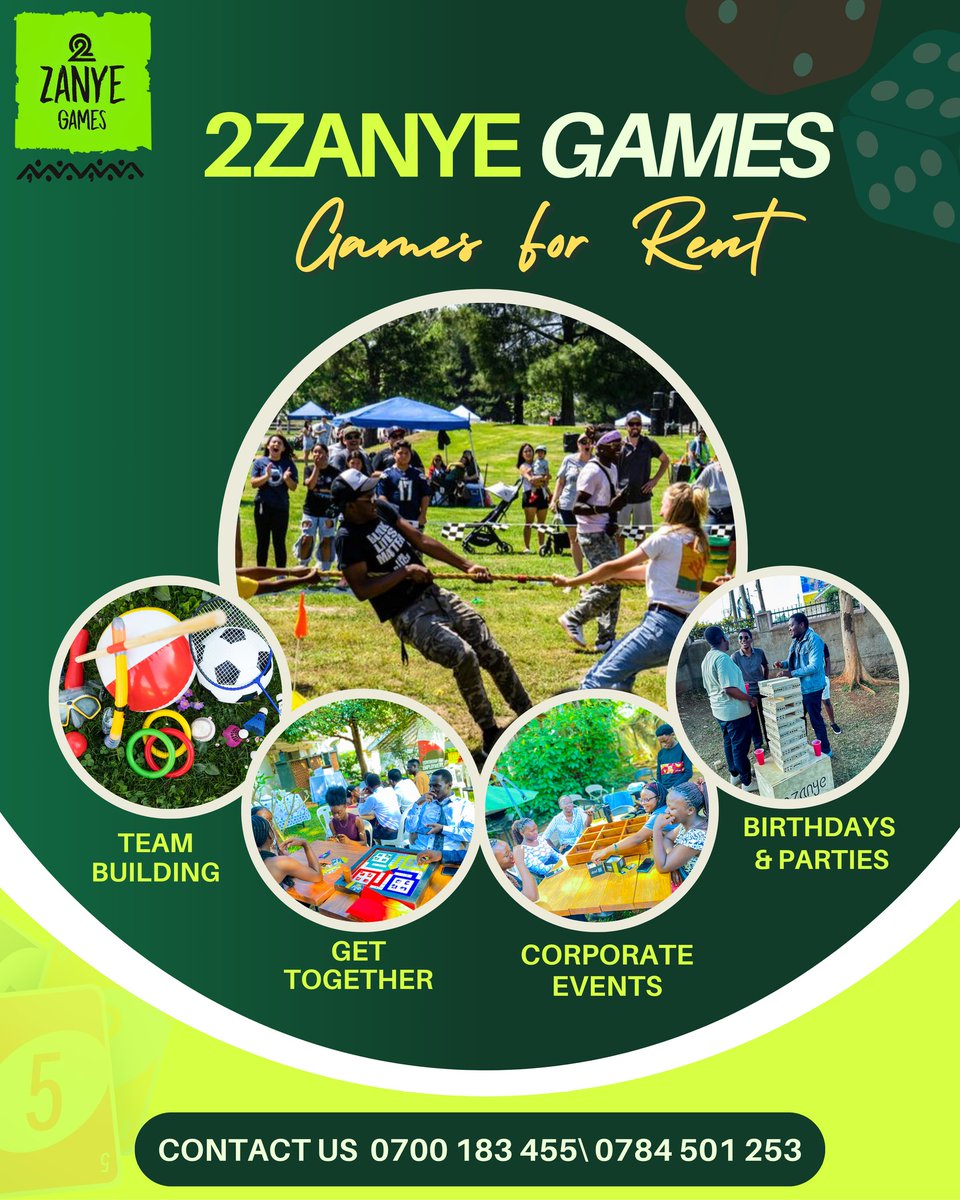 2zanyeGames's tweet image. 🎯 Make your next event unforgettable with 2Zanye Games.
From team building to parties, we bring the fun, energy &amp;amp; games right to you. 💥
📞 0700 183 455 / 0784 501 253
#2ZanyeGames #TeamBuilding #CorporateFun #EventsUG #GameRental
