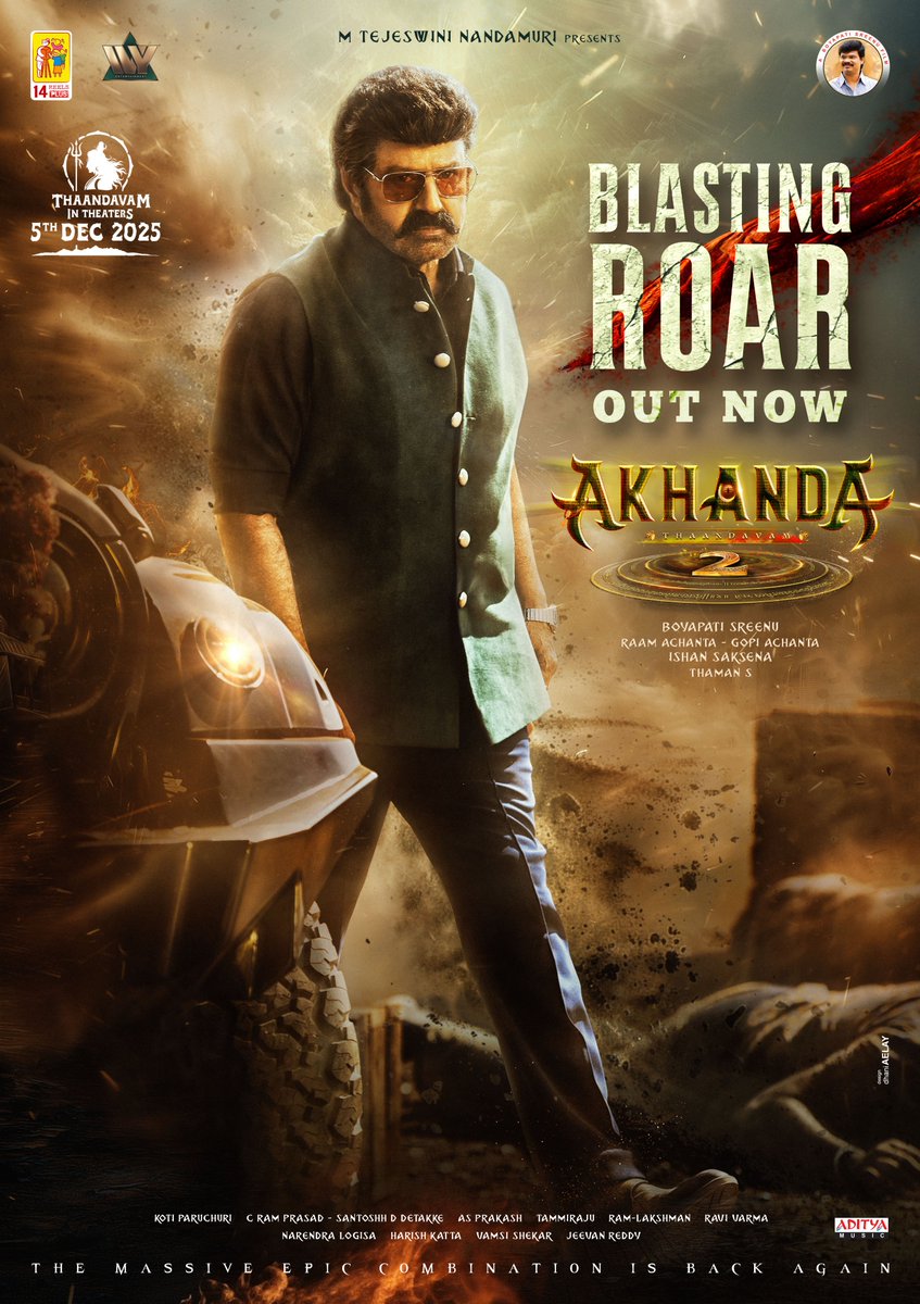 #Akhanda2 BLASTING ROAR out now❤‍

▶️ youtu.be/NL46id-XkNE

#Akhanda2Thaandavam #NandamuriBalakrishna