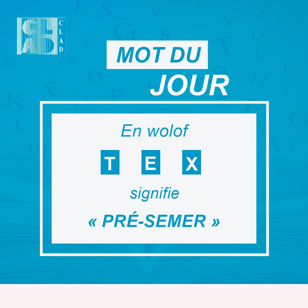 #MotDuJour

Aujourd’hui, partons à la découverte d’un mot en wolof.

Un mot qui évoque l’étape essentielle avant les semailles, lorsque la terre se prépare à accueillir les graines. 

Connaissiez-vous ce mot ?

#CLAD #LangueLocale #UCAD #DiversitéLinguistique #Wolof #kebetu