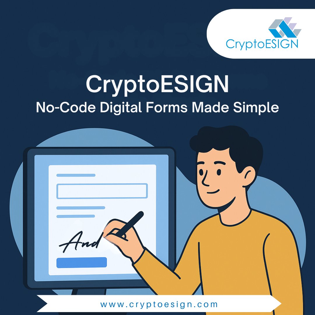 CryptoESIGN_'s tweet image. Experience simplicity of digital transformation with CryptoESIGN where creating & signing forms requires no coding. Streamline workflows, enhance efficiency & secure approvals instantly
cryptoesign.com
#DigitalTransformation #DIgitalSignature #NoCodeSolutions #CryptoESIGN