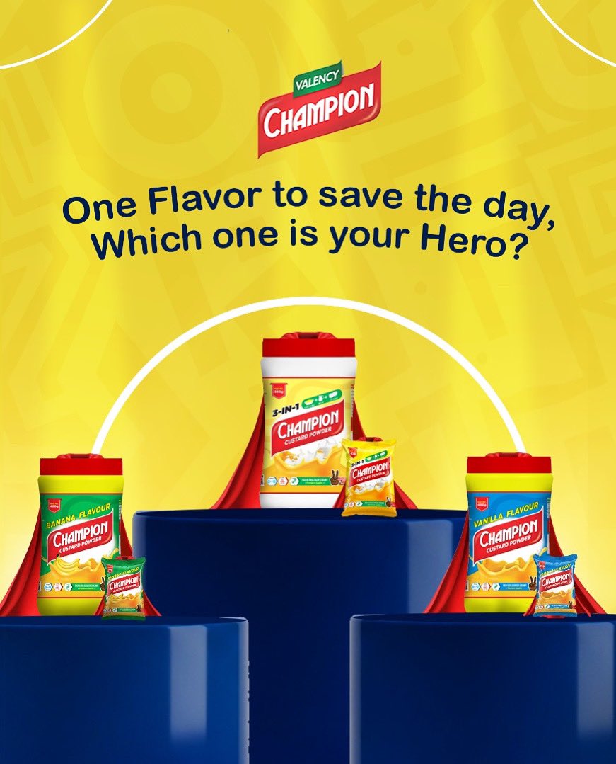 ChampionCustard's tweet image. When the day needs saving, only one flavor steps up. 💪
Which one’s your hero? 😋🔥

#OneFlavorToSaveTheDay #FlavorHero #TasteThePower #ChampionFlavor #FoodieVibes
