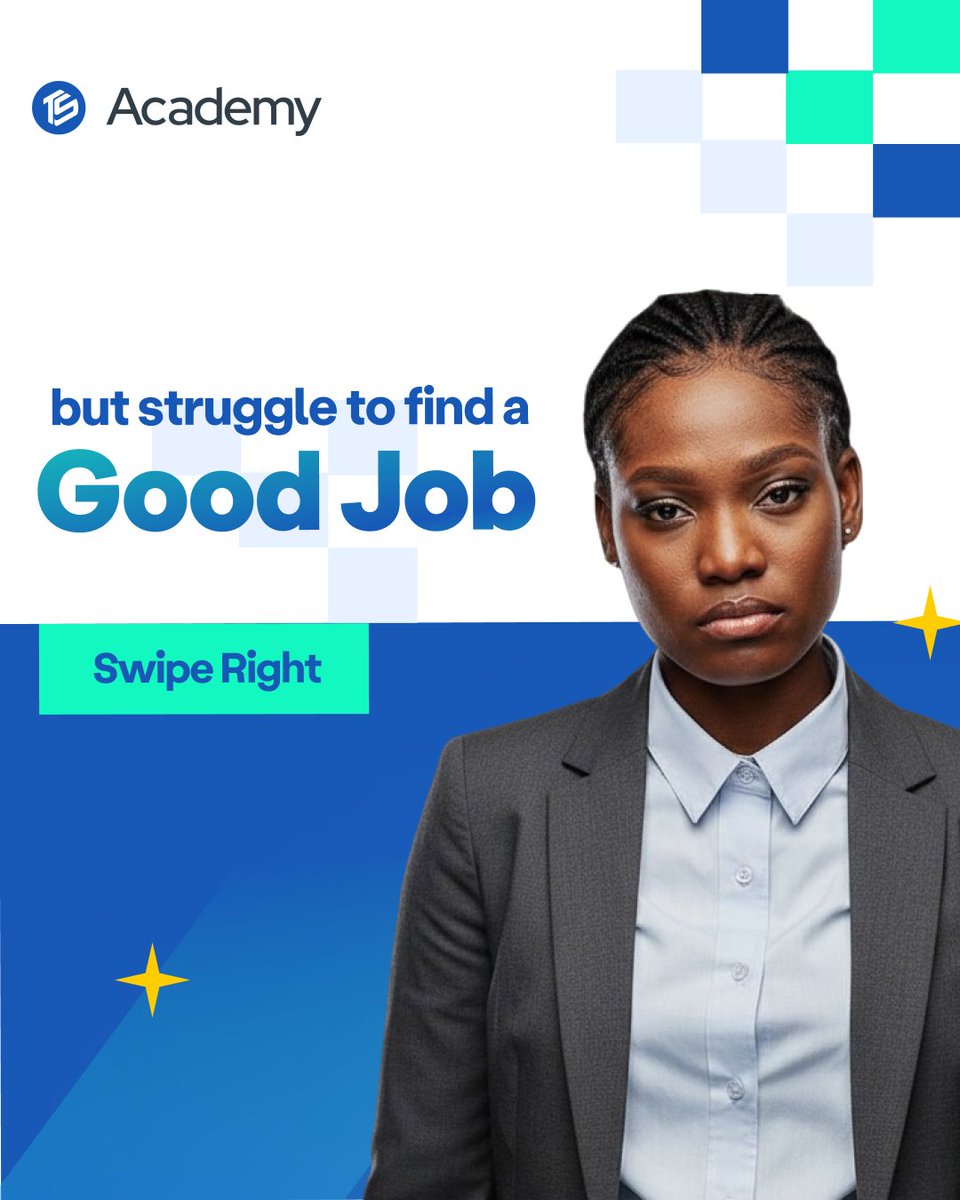 TSAcademyOnline's tweet image. Your degree isn't enough!
Especially not in today’s economy.
 Get a profitable tech skill that makes you job-proof. Learn with TS Academy and finally call your own shots.
Apply for a scholarship now with the link in bio.
