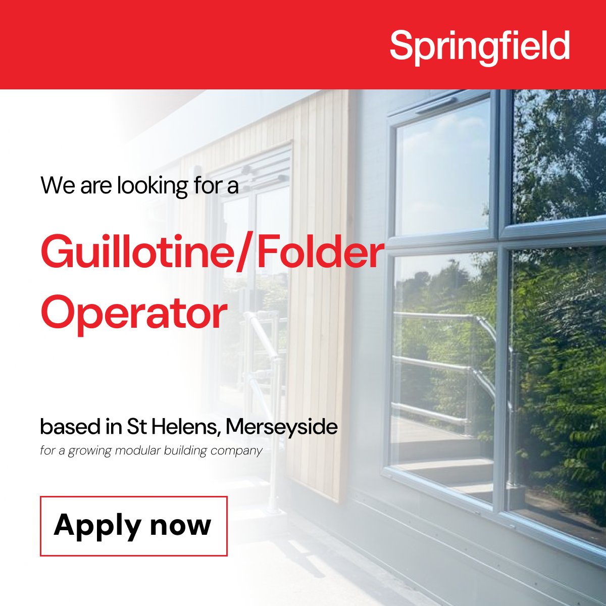 SpringfieldMod's tweet image. We’re hiring! Guillotine / Folder Operator – St Helens. Join our team full-time at our manufacturing facility in St Helens.
🛠️ Permanent position after probation
📅 21 days holiday + bank holidays
🕗 Mon–Thu 8am–4:30pm, Fri 8am–3:00pm
Send CV to Keith at keith@spring-field.co.uk.