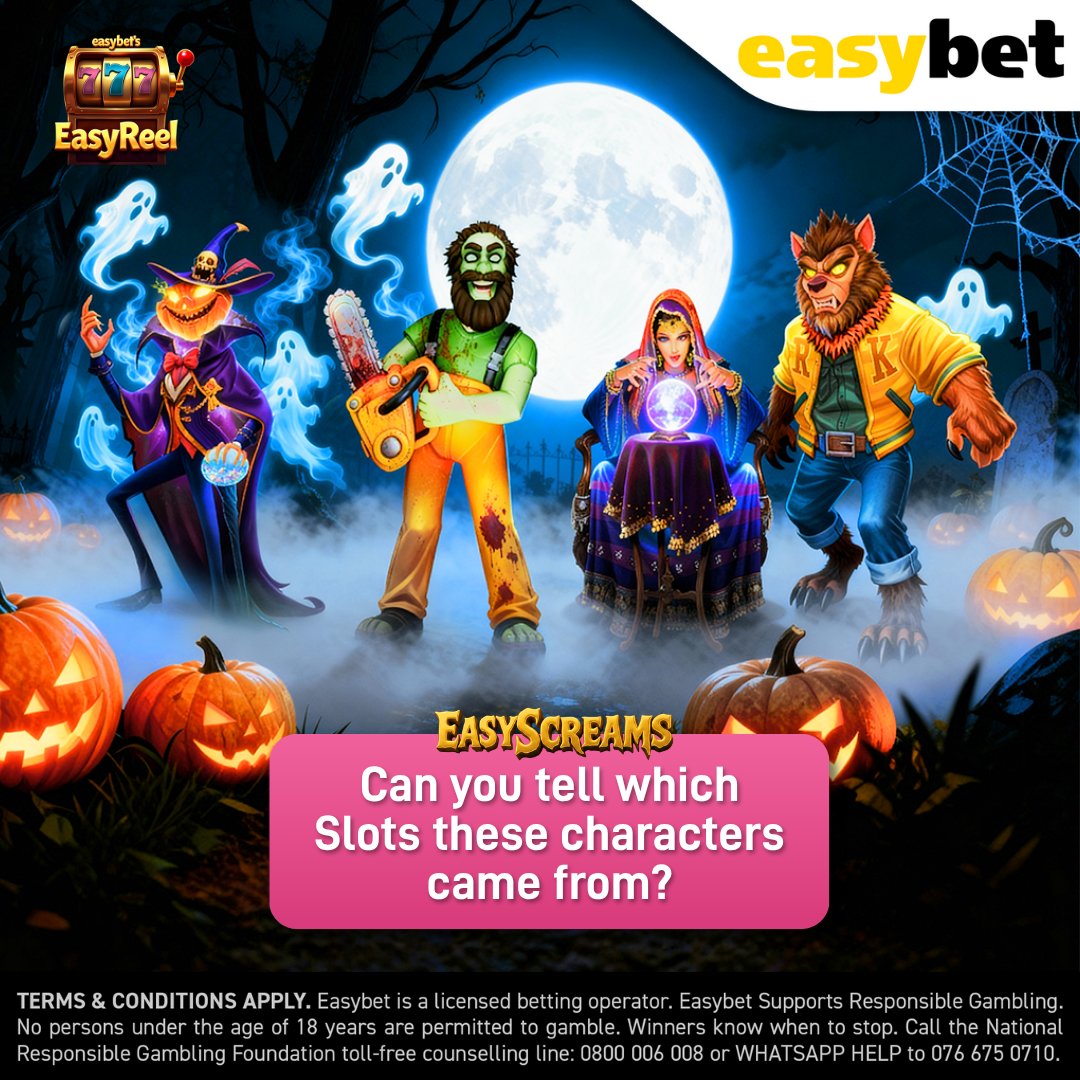Easybet_SA's tweet image. 💀 These characters crawled out of their reels for Halloween...

Can you tell which slots they came from? 👀

Drop your answers for a chance to win!

👉 Spin the reels now: bit.ly/eb-slots

#Easybet #EasyReels #HalloweenVibes #SpookySlots