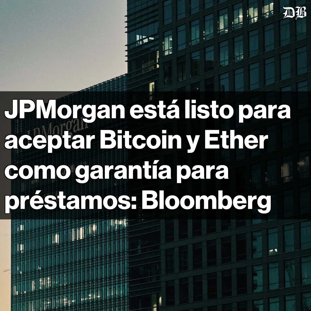 🚨 JPMorgan acepta Bitcoin y Ether como garantía para préstamos 🚨 El banco  permitirá a clientes institucionales usar BTC y ETH como colateral a  finales de 2025. Esto refleja una tendencia creciente