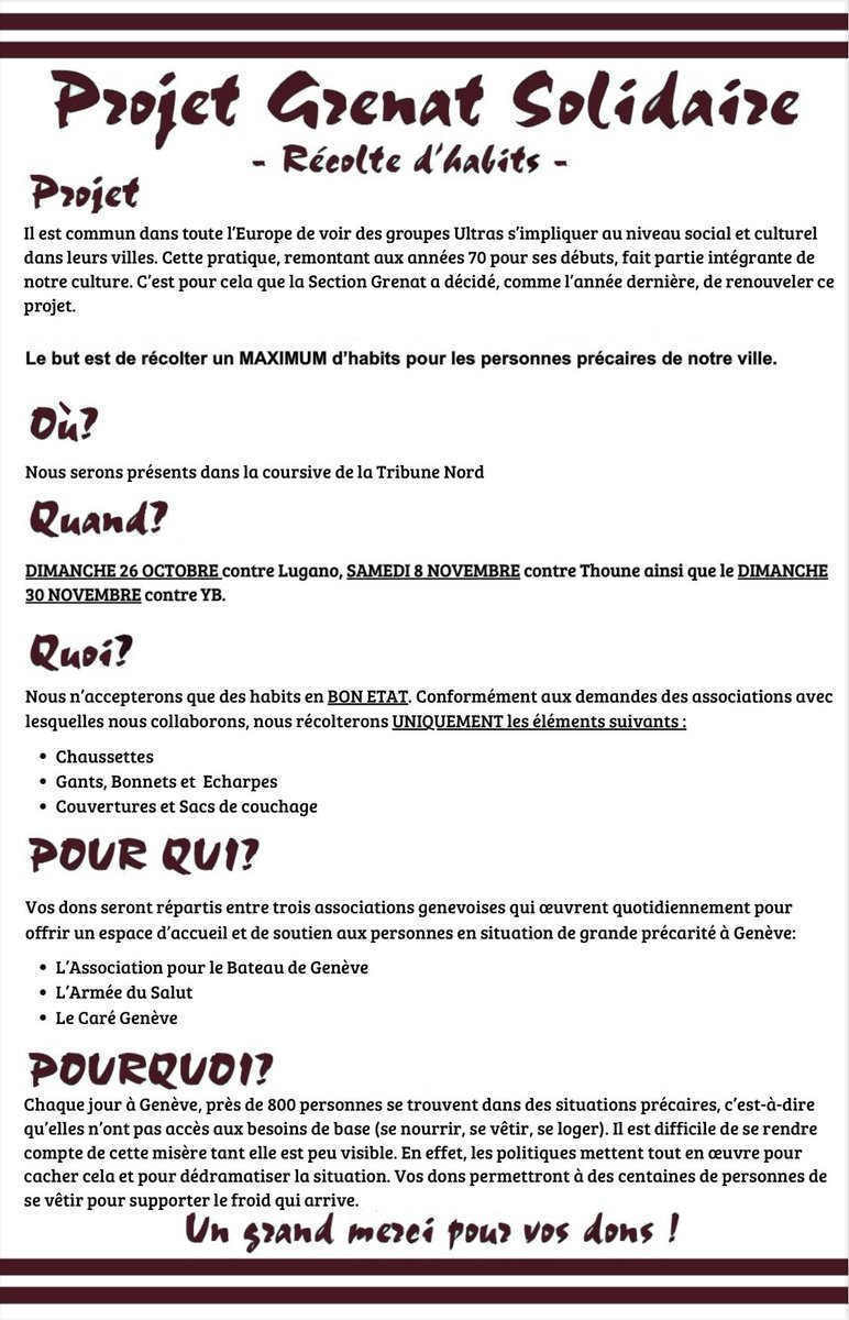 GrenAvery's tweet photo. 🇱🇻 𝙋𝙍𝙊𝙅𝙀𝙏 𝙂𝙍𝙀𝙉𝘼𝙏 𝙎𝙊𝙇𝙄𝘿𝘼𝙄𝙍𝙀 🇱🇻

Comme avant chaque hiver depuis quelques années, la SG organise des collectes de vêtements chauds afin de les redistribuer à des citoyens en situation de précarité via diverses associations.

On compte sur vous! ❤️‍🩹

RT appréciés https://t.co/c3Jxs8IJ5s
