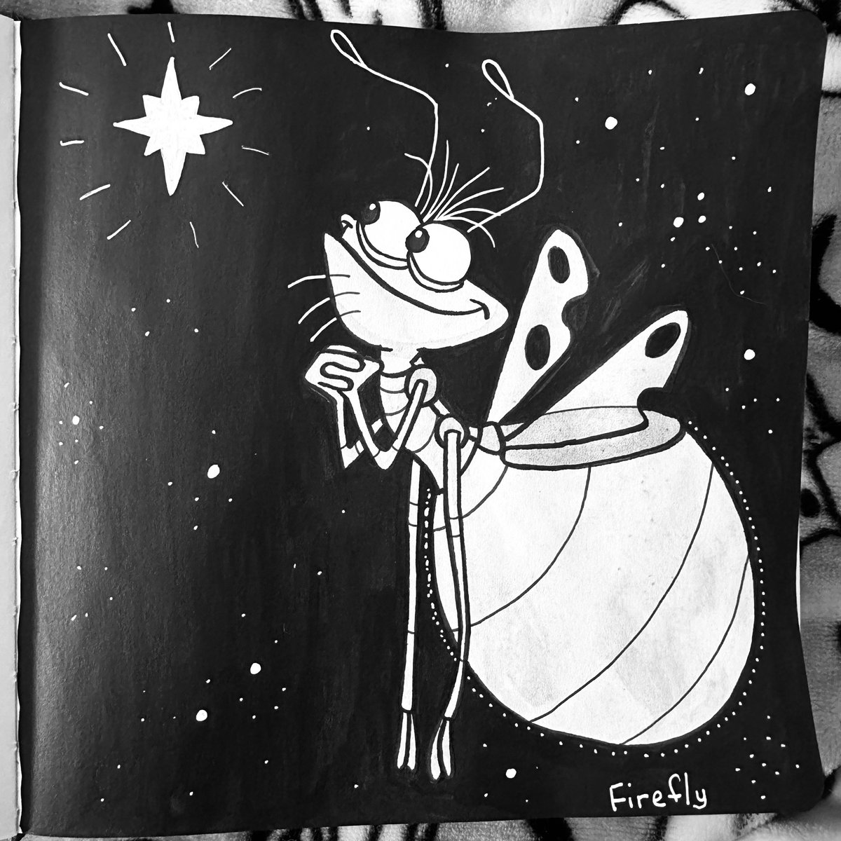 Day 23, Firefly! “Names Raymond! But my friends call me Ray.” And Evangeline. Imma be honest, this one was done kinda quick lol #Inktober #inktober2025 #inktoberfirefly #princessandthefrog