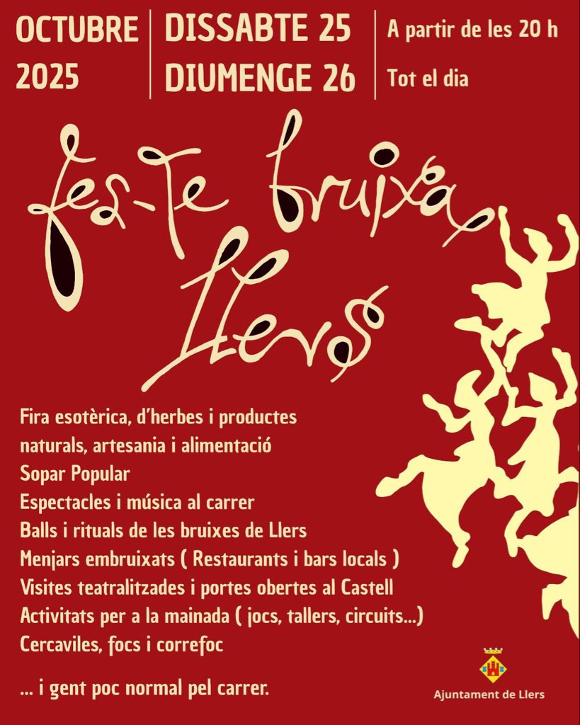 AGENDA. Aquest cap de setmana Fira Fes-te Bruixa a Llers amb espectacles, visites teatralitzades, fira esotèrica, cercaviles i foc. <a href="/FiraBruixaLlers/">Fira de la Bruixa</a>