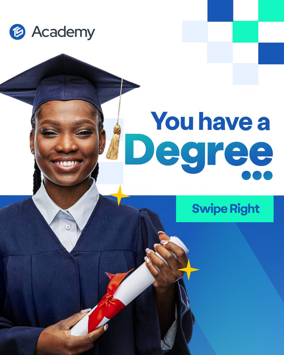 TSAcademyOnline's tweet image. Your degree isn't enough!
Especially not in today’s economy.
 Get a profitable tech skill that makes you job-proof. Learn with TS Academy and finally call your own shots.
Apply for a scholarship now with the link in bio.