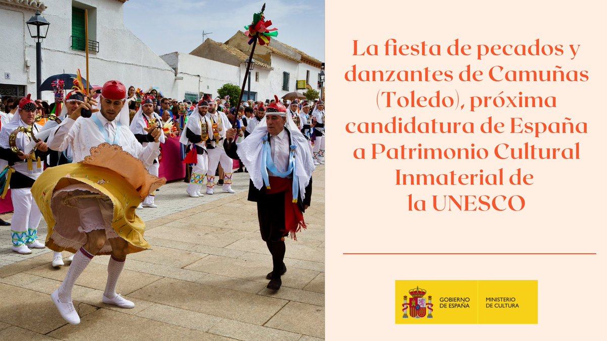 👹 La fiesta de pecados y danzantes de Camuñas (Toledo), próxima candidatura de España a Patrimonio Cultural Inmaterial de la <a href="/UNESCO/">UNESCO 🏛️ #Education #Sciences #Culture 🇺🇳</a>

🏛 La decisión ha sido tomada por las CCAA en el marco del Consejo de Patrimonio Histórico celebrado ayer y hoy en la <a href="/RAERoma/">Academia de España en Roma</a>