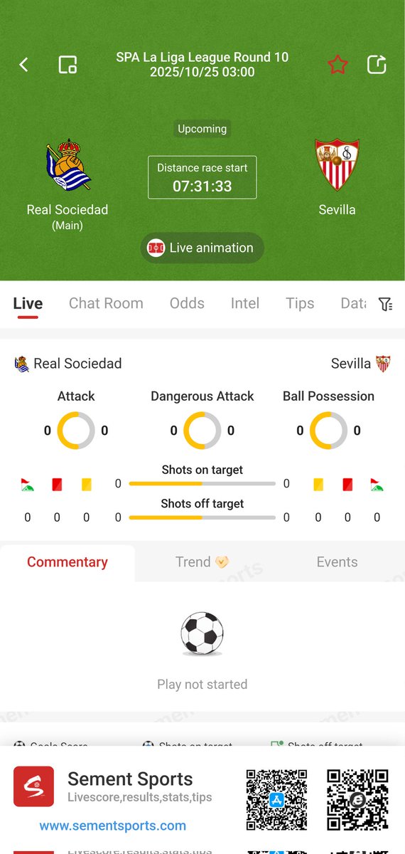 SementSports's tweet photo. #score #goal #bettips #LaLiga
2025-10-25 03:00

La Liga Matchday 10

Real Sociedad (Home) vs Sevilla

Favoring a home win or a draw. https://t.co/DCkLcrqhKa