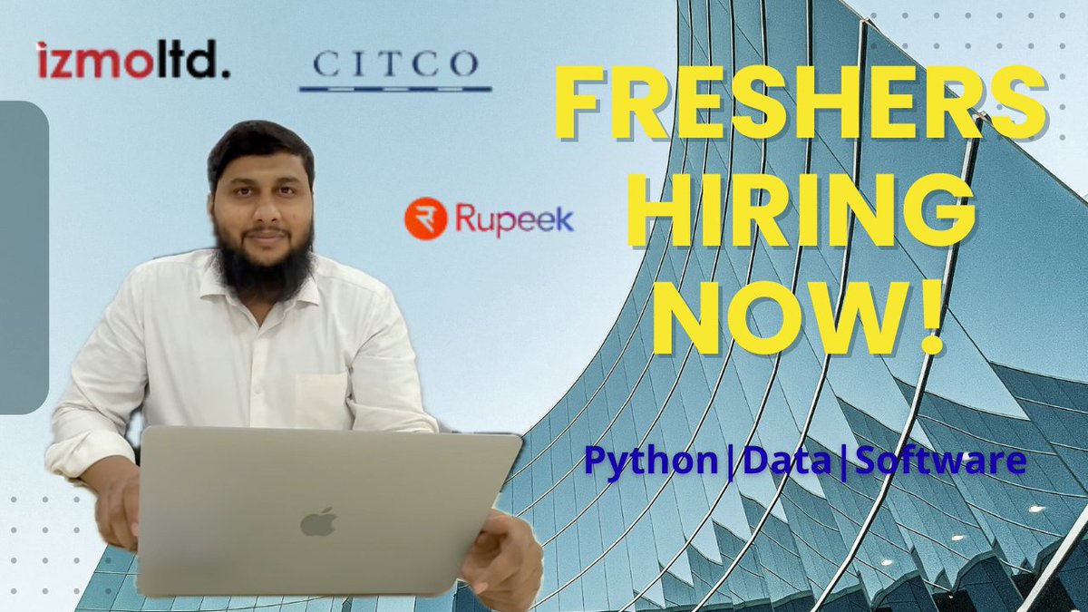 consultsyed's tweet image. 3 IT Jobs for Freshers (Python | Data | Software Engineer)
Watch full video + apply links 👇
youtu.be/l9wpRNuEayA
#FresherJobs #ITJobs #PythonDeveloper #CareerGrowth #ConsultSyed