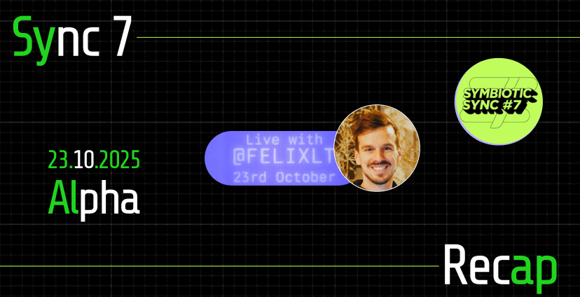 0xVelto's tweet image. Yesterday felt like a calm heartbeat in the middle of this fast-moving space - our seventh @symbioticfi  Sync  with Felix from the core team.
Seven months in, and it already feels like we’re watching a living system mature: vaults, operators, and networks slowly weaving into one…