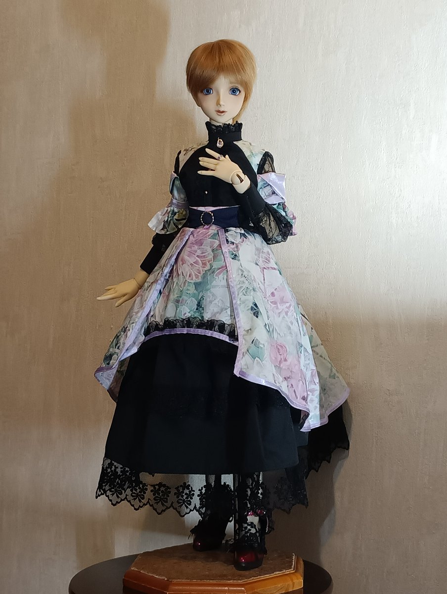 創作人形 rosycraft_doll グリーンのワンピースで 創作人形