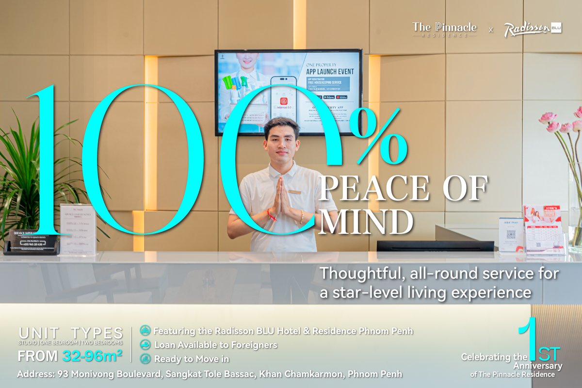 ThePinnacleKH's tweet photo. Peace of mind is more than protection — it’s a way of living. From smart security to personalized service, our promise of care continues — just as it began.

#ThePinnacleResidence #ReadyToMoveIn #homeforsale #CondoLiving https://t.co/46B6a9ZjsC
