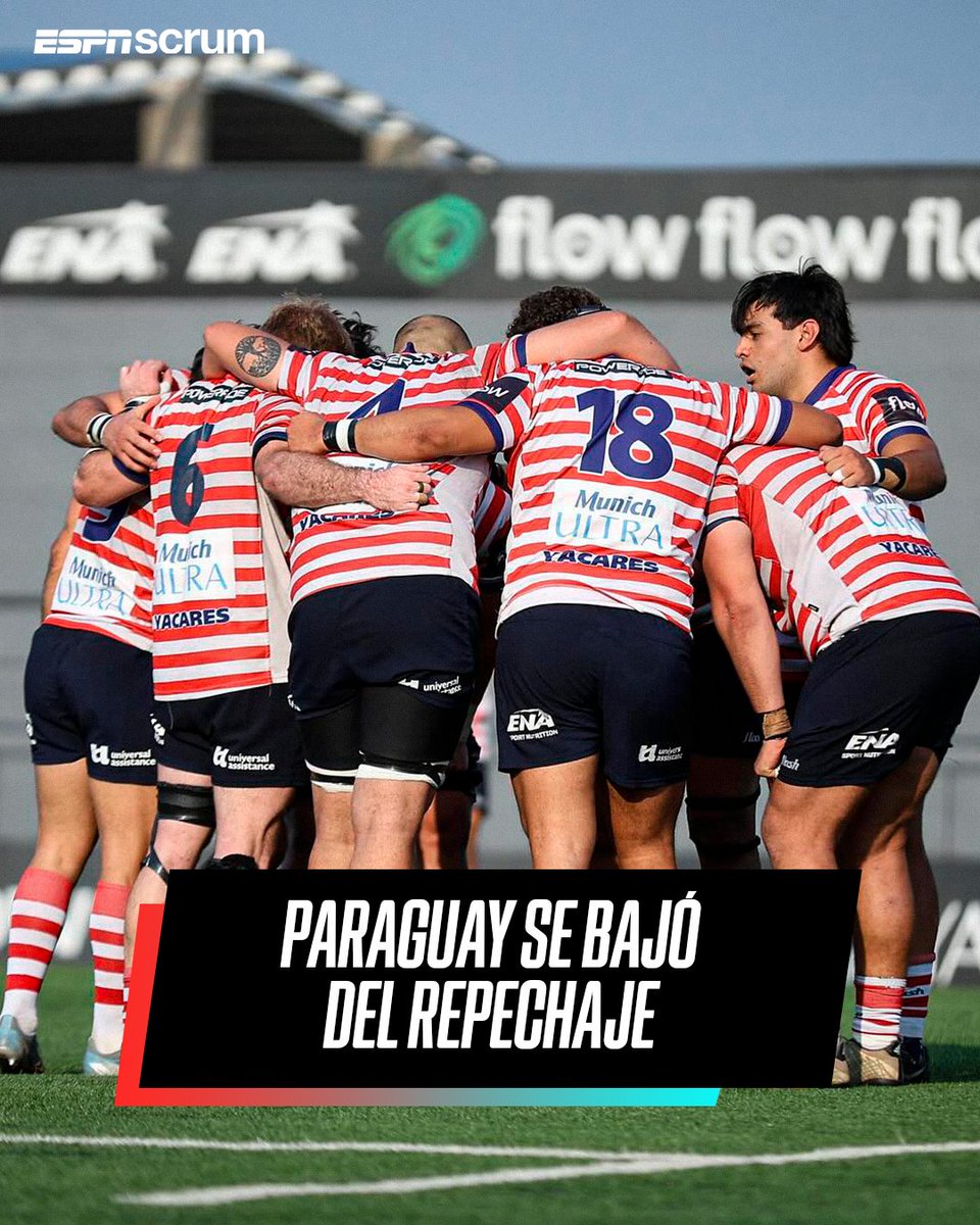 ScrumESPN's tweet image. ❌🇵🇾 Paraguay no jugará el repechaje y será reemplazado por Brasil.

🐊 La Unión de Rugby del Paraguay notó un error y se presentó ante World Rugby para ceder su puesto en el torneo.

#RWC2027 🏆