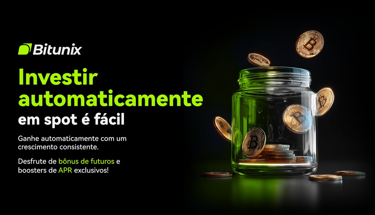 BitunixPT's tweet image. 🚀 Cresça os seus ativos com o investimento automático spot da #Bitunix!
Invista de forma fácil e ganhe 🎁
💵 Bônus de Futuros
📈 Boosters de APR
🗓️ 24 Out – 7 de Nov
Comece o seu plano hoje 👉short.bitunixads.com/jc4QE5pH
#InvestimentoAutomático #Cripto #GanhosPassivos