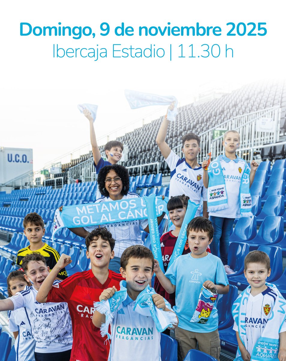 aspanoa's tweet photo. El 9 de noviembre a las 11:30 h en el Ibercaja Estadio tienes una cita muy especial  🩵

¡Ven a conocer el nuevo estadio! 🏟️

Aunque la ubicación es lo de menos, lo importante es
meterle un golazo al cáncer infantil ⚽️

Info, entradas y fila cero en🔗 https://t.co/tP4WxUmpc7 https://t.co/SUCQjL5MQo