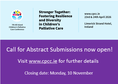 Would you like to present your research at the 7th All Island Children's Palliative Care Conference in Limerick next April? If so, check for submission details here, closing date for abstracts is Monday, 10 November. cpcc.ie/abstract-submi…
#cpcc2026