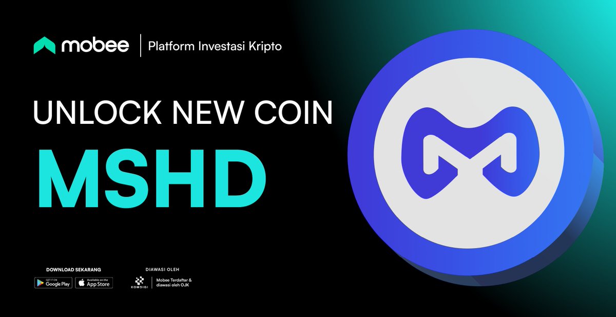 mobee_id's tweet photo. UNLOCK NEW COIN! 🚀

Kenalin $MSHD dari @mashidaglobal aset kripto terbaru yang siap kamu investasikan di Mobee!
Yuk, mulai investasi sekarang! 🔓✨

📱 Download sekarang di Google Play & App Store
📊 Platform investasi kripto yang terdaftar & diawasi OJK

#mashida #mshd #token #coin
