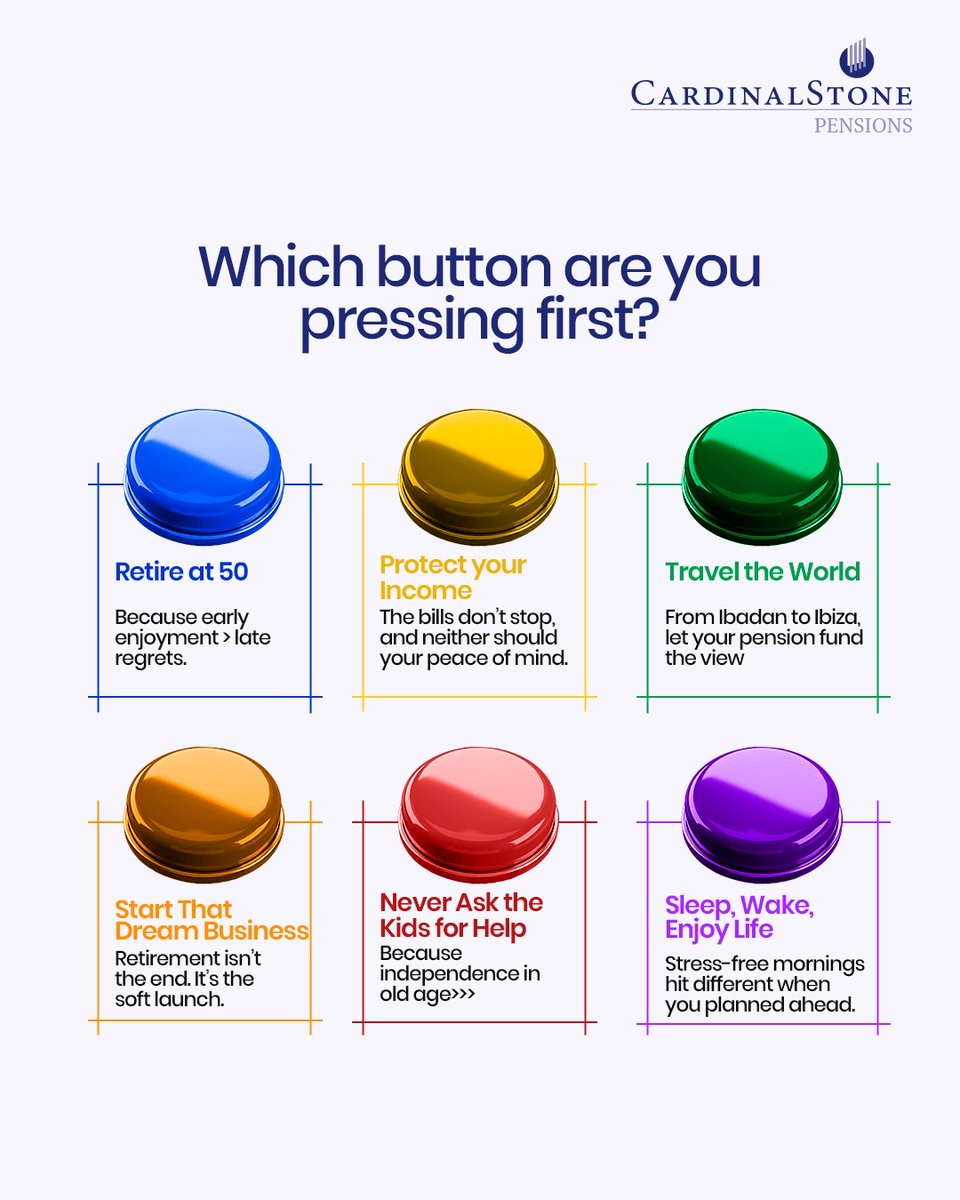 CStonePensions's tweet image. In the pension multiverse, there’s a version of you living soft in retirement.

 Which button are you pressing to make it real?

📲 Drop your pick in the comments 👇

#CardinalStonePensions #SayYes #SayYesToCardinalStonePensions