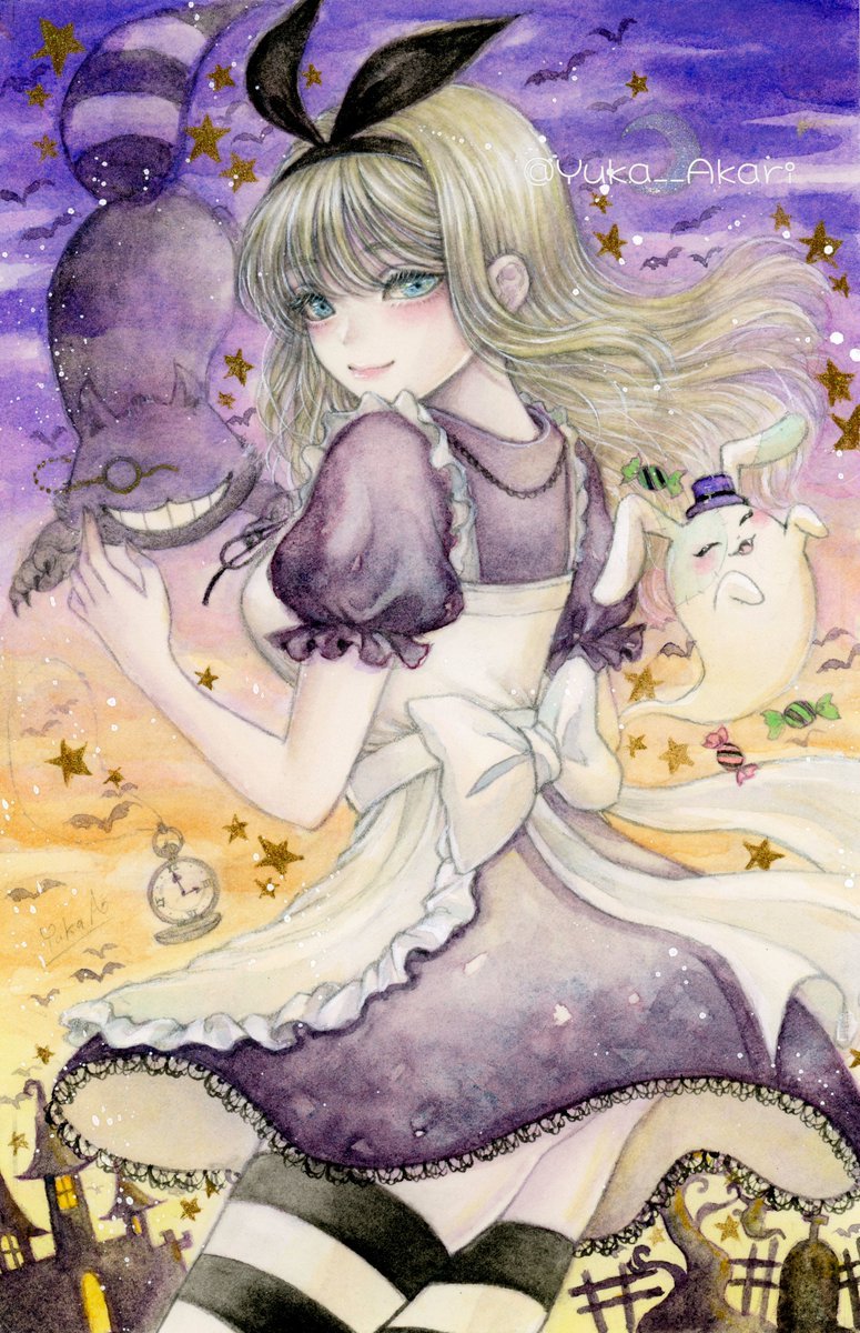 #ハロウィン・ゾンビ・ナイト
#イラスト 

『Alice』

アルシュ水彩紙/100mm×148mm