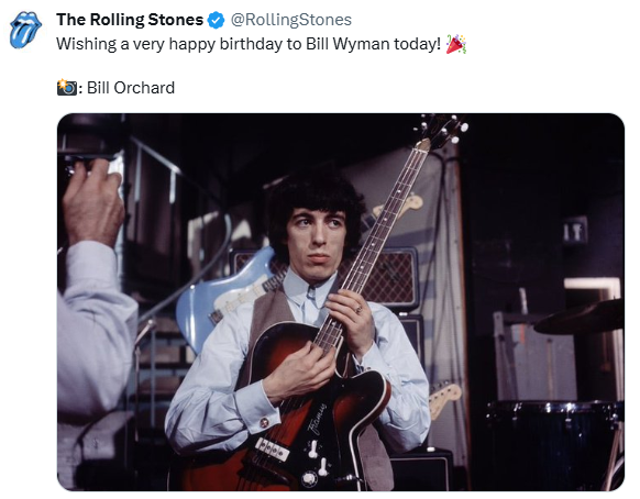 ¡Deseando un muy feliz cumpleaños a Bill Wyman hoy! 🎉

📸: Bill Orchard