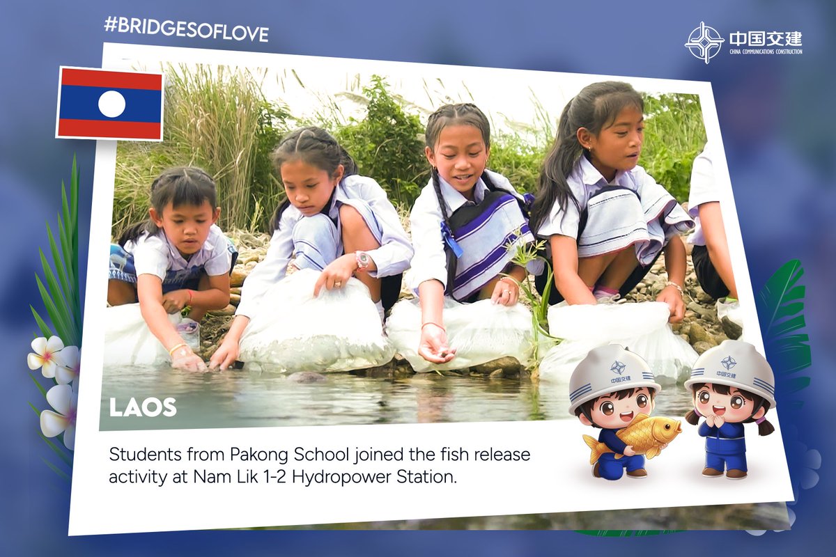 CCCCLTDofficial's tweet image. ❤️Across #ASEAN, #CCCC builds more than infrastructure—it builds hope. From #Malaysian mentors and #Lao students protecting rivers to #Cambodian workers celebrating New Year, every project carries warmth, connection, and shared growth.