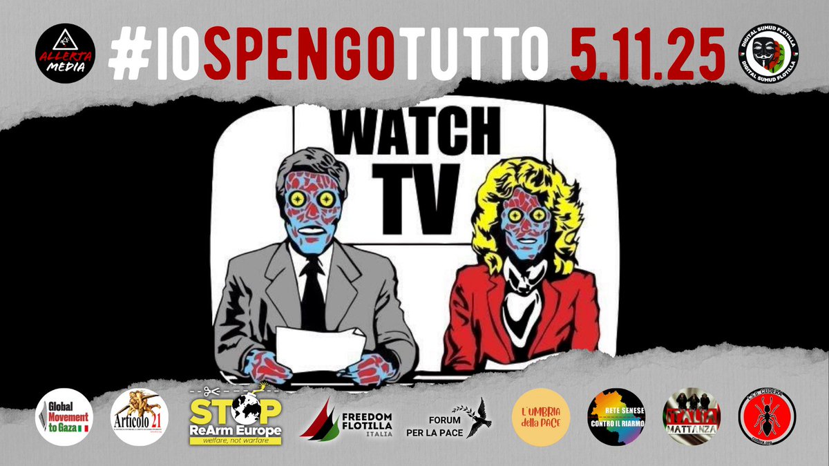 🚨 EMERGENZA LIBERTÀ DI STAMPA IN ITALIA 🚨

La propaganda bellicista dilaga sui media mainstream, soffocando ogni voce critica e distorcendo la realtà. È il momento di agire, con forza e determinazione, per reclamare il diritto all'informazione vera.

<a href="/AllertaMedia/">#ALLERTAMEDIA</a> ha per questo