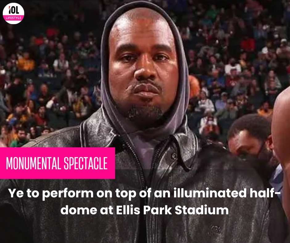 IOL's tweet photo. Ye to perform on top of an illuminated half-dome at Ellis Park Stadium
#YeLive #EllisPark #HalfDomeStage
https://t.co/QEPA2UiJQu https://t.co/FGarSBwT87