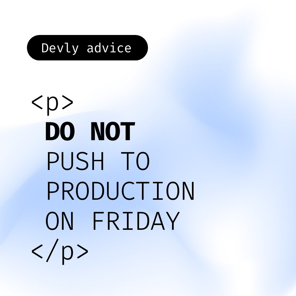 notwritingcode's tweet image. please don’t.

#devlyadvice #DeveloperCommunity #webdev